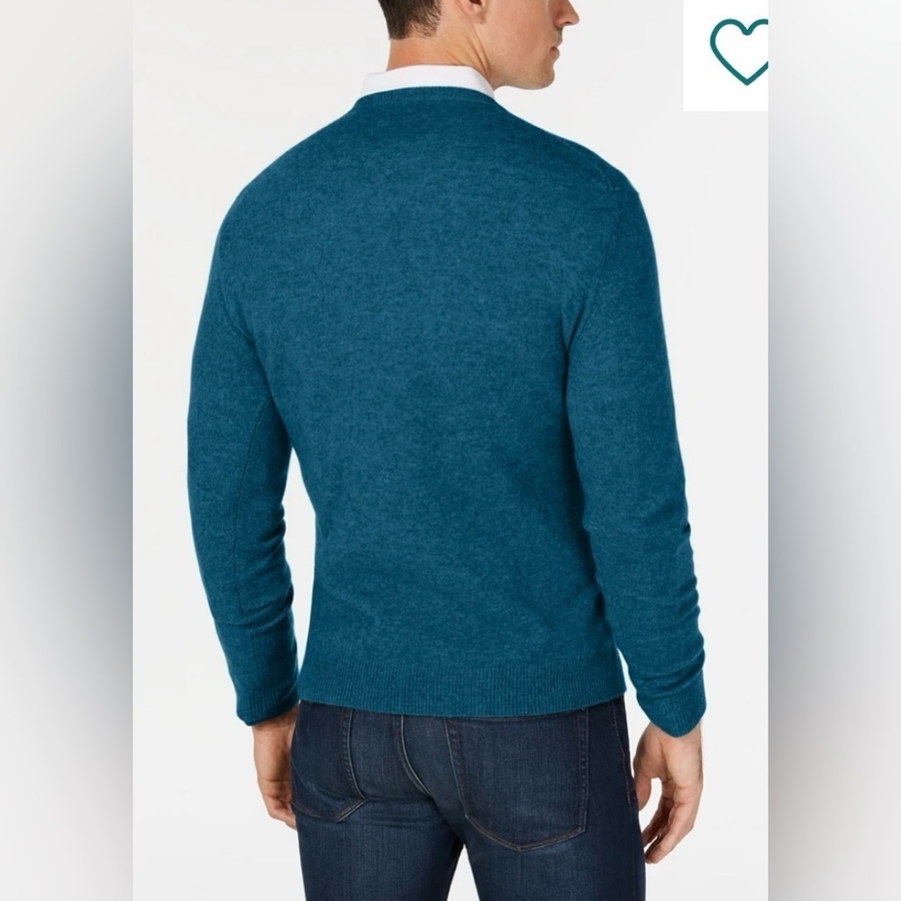 Club Room Luxury Men's V-Neck Cashmere Sweater 100% Cashmere - Picture 2 of 8